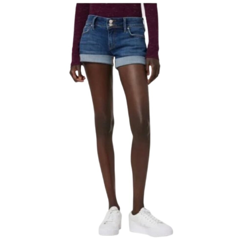 Women's 27 Hudson Croxley Mid-Rise Shorts Cuffed Flap Pockets